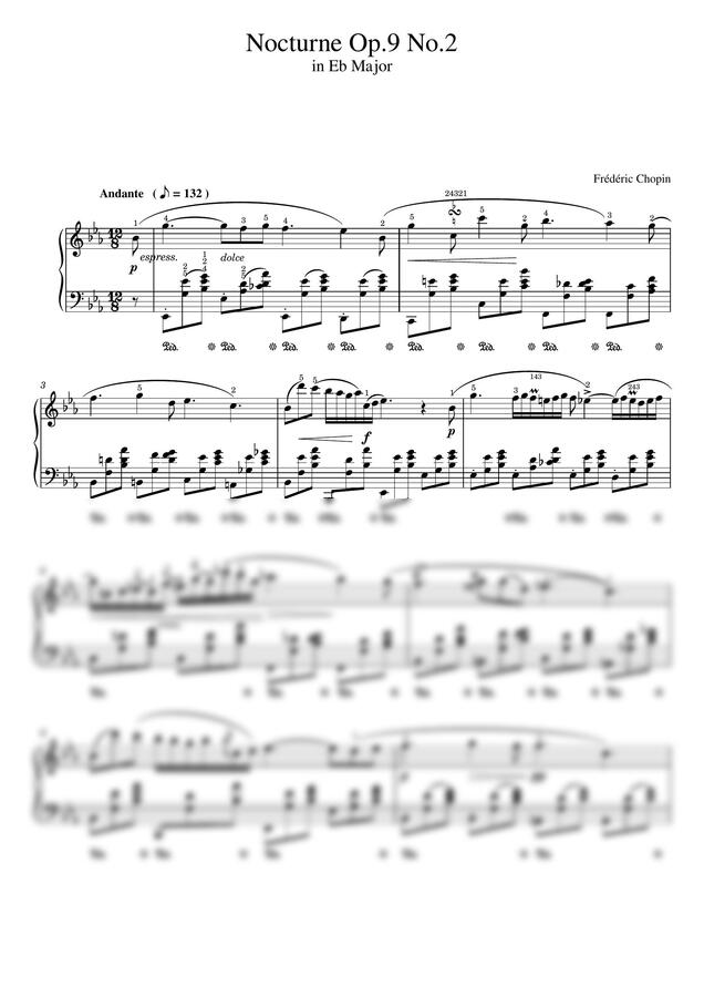 F. Chopin (쇼팽) - Nocturne Op.9 No.2 in Eb Major (녹턴 2번) (명곡)