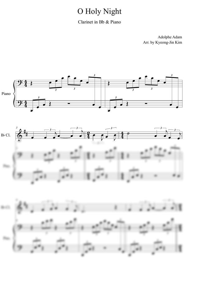 Adolphe Adam - 거룩한 밤 O Holy Night(Bb 클라리넷 &amp; 피아노) by 김경진0