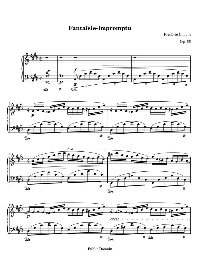 F. Chopin (쇼팽) - Fantasie-Impromptu, Op.66 (즉흥환상곡)