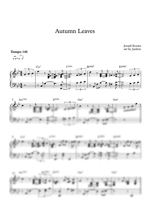 Joseph Kosma - Autumn Leaves (스윙피아노 솔로포함)