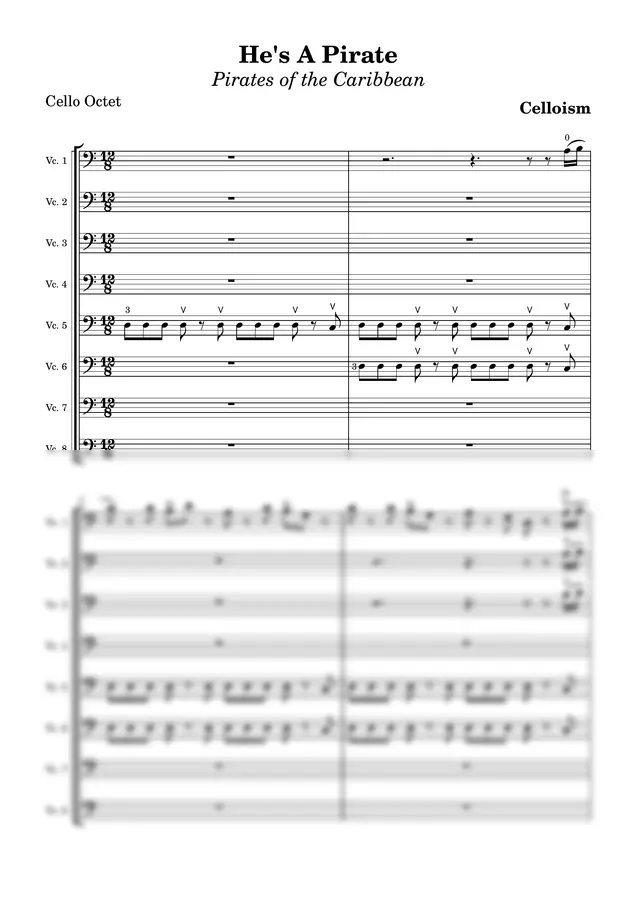 He's a Pirate - Pirates of the Caribbean 캐리비안의 해적OST - 첼로8중주 Cello Octet (Celloism Edition)