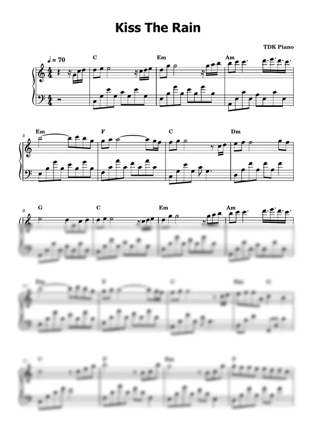 TDK Piano - Kiss The Mưa