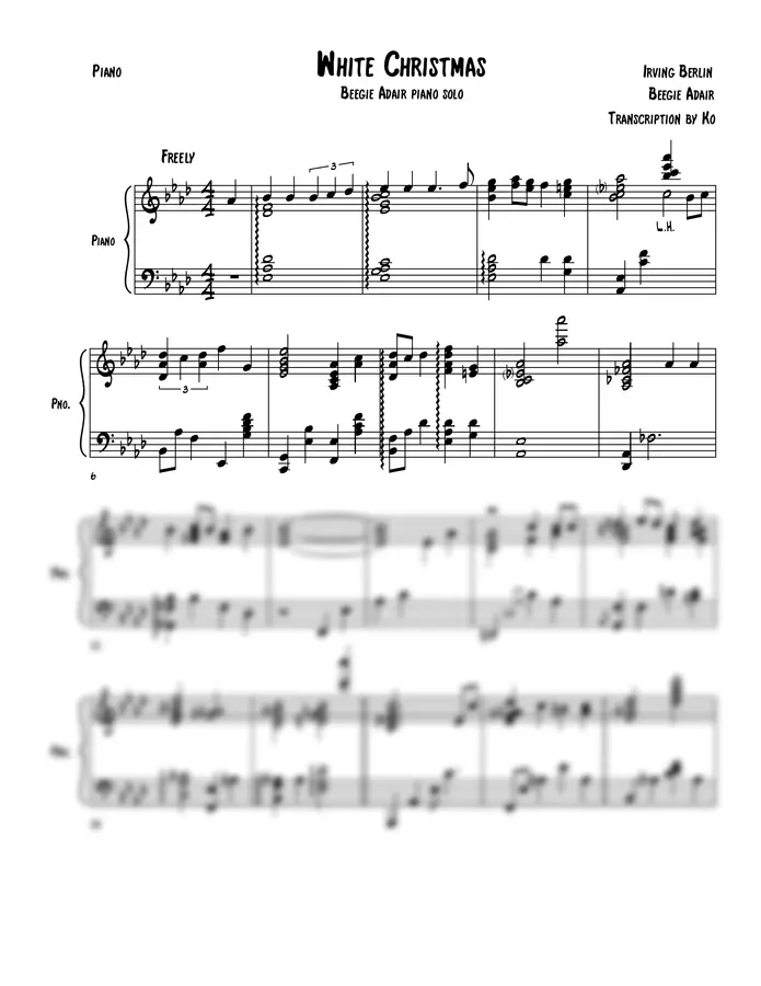 Irving Berlin - White Christmas (Beegie Adair/ Piano / Jazz / Christmas Jazz / Christmas Song)
