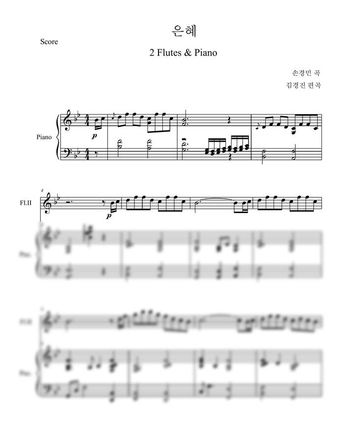 손경민 - 은혜(2 플루트 &amp; 피아노) by 김경진0
