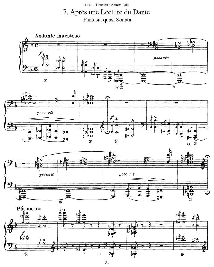 F. Liszt (리스트) - Dante Sonata (단테 소나타)0