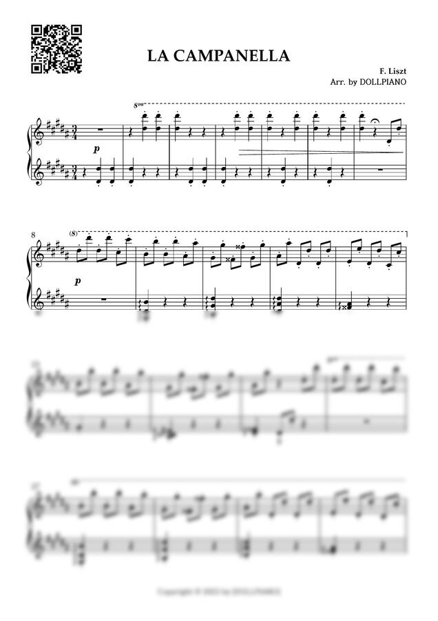 F. Liszt - 라 캄파넬라 (체르니 40수준) by DOLLPIANO0