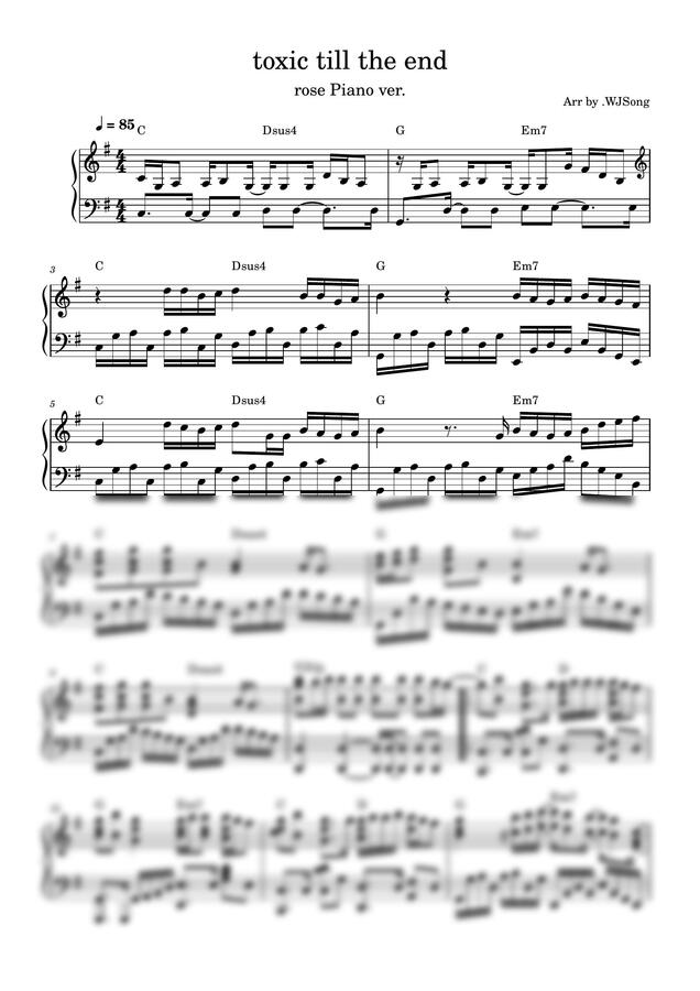  rose toxic till the end piano by 