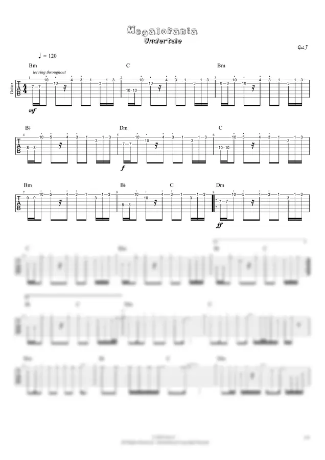Toby Fox - Megalovania (Guitar)