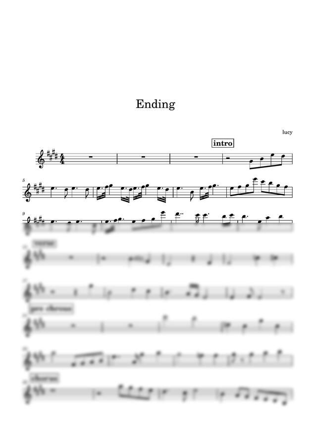 LUCY (루시) - ending 엔딩 (바이올린 악보) by 이민진 1p 미리보기