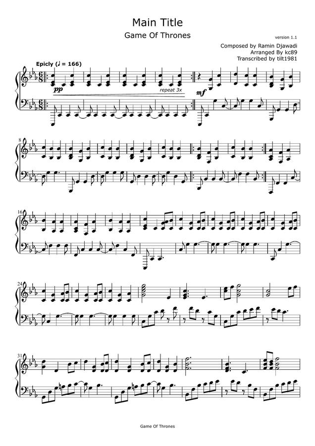 Ramin Djawadi - Game of Thrones Main Theme (KC89 Version)