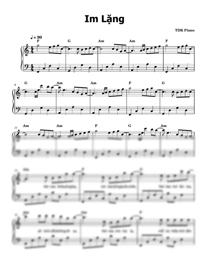 TDK Piano - Im Lặng