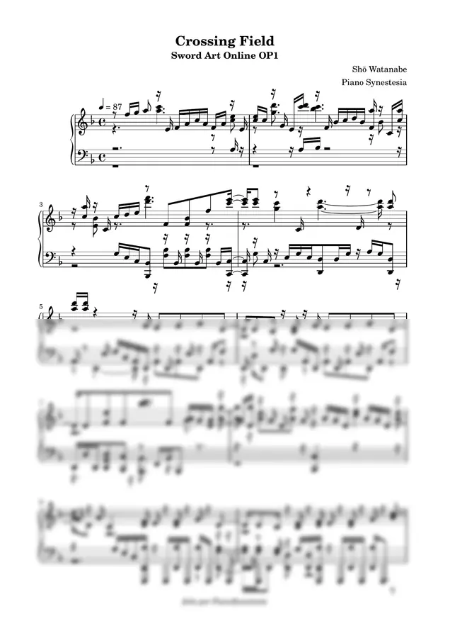 Shō Watanabe - Crossing Field (Sword Art Online OP1)