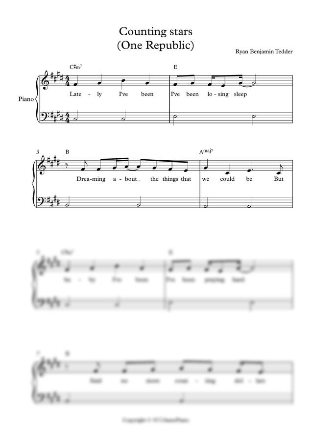 OneRepublic - Counting stars by 바다AnnePiano0