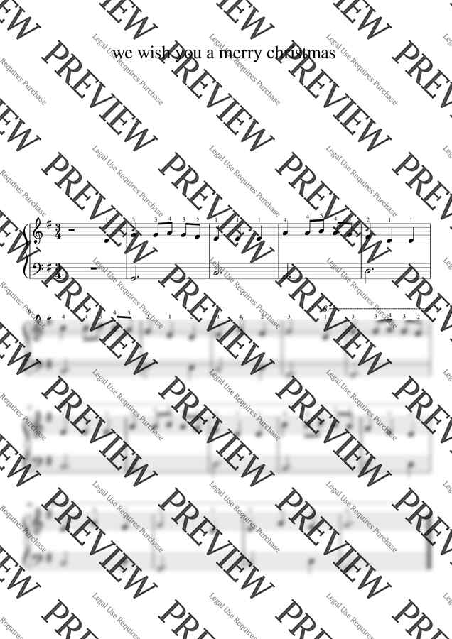 크리스마스 캐롤 - we wish you a merry christmas (매우쉬움.바이엘) by 이지피아노0