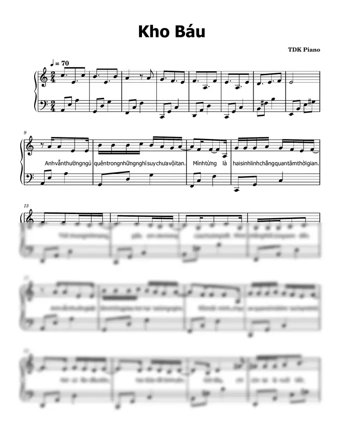 TDK Piano - Kho Báu