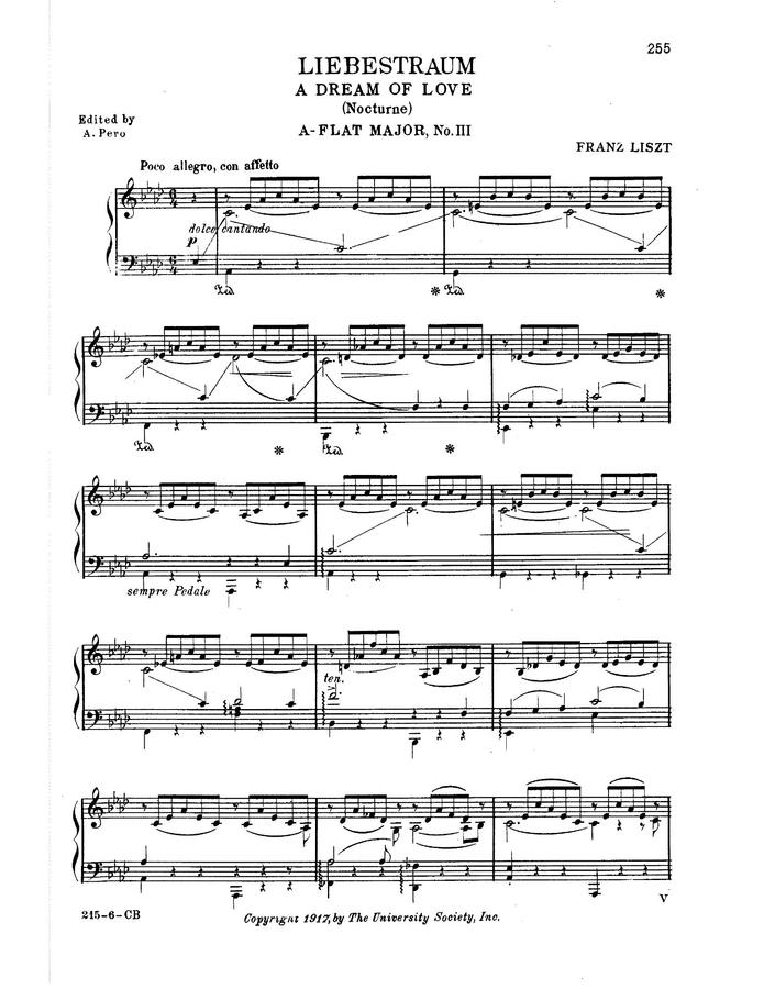 F. Liszt (리스트) - Nocturnes Op.62-1 No.3 'Liebestraum' (사랑의 꿈)