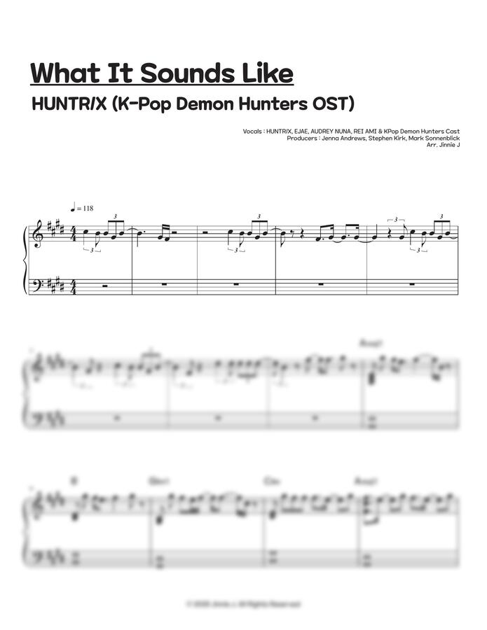 HUNTRIX (헌트릭스) - What It Sounds Like (Kpop Demon Hunters/케이팝 데몬 헌터스 OST) by Jinnie J0