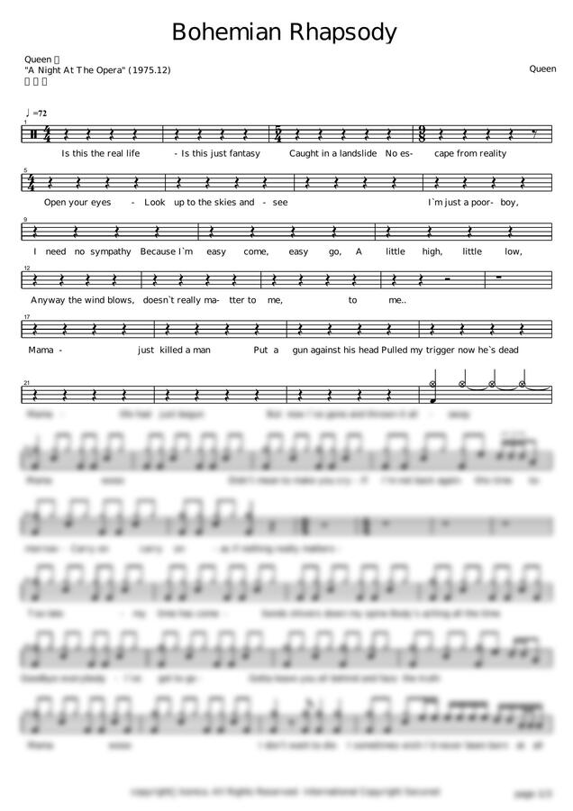 Queen - Bohemian Rhapsody by 카피드럼0