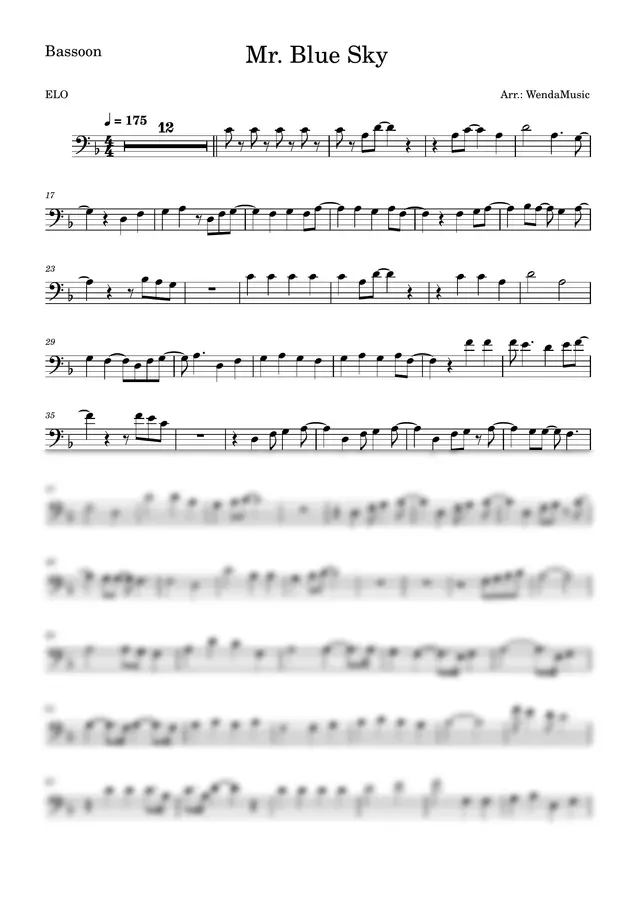 ELO - Mr. Blue Sky (Bassoon)