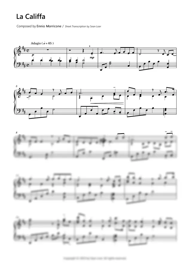 Ennio Morricone - La Califfa (arr. Shiho Terada)