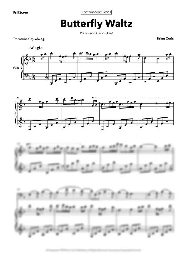 Brian Crain - Butterfly Waltz (Cello and Piano Dual)