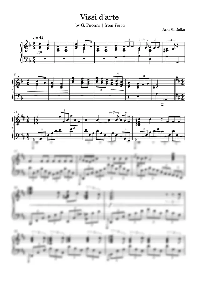 Giacomo Puccini - Vissi d'arte (from Tosca)