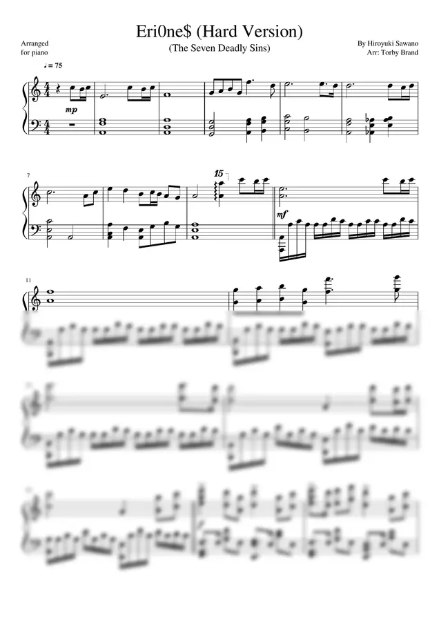 Hiroyuki Sawano - Eri0ne$ (Hard Version) (The Seven Deadly Sins)