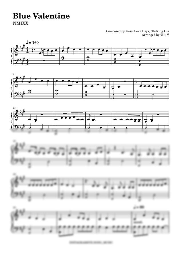 NMIXX(엔믹스) - Blue Valentine(블루 발렌타인) (원곡버전2종) by 예송쌤0