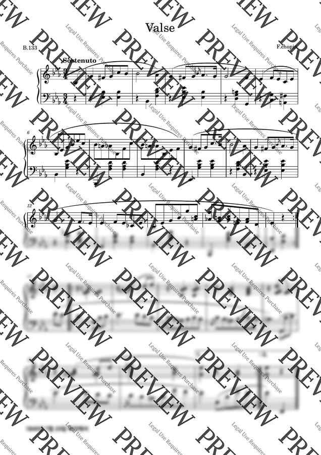 F. Chopin (쇼팽) - Waltz no.18 E flat major B.133