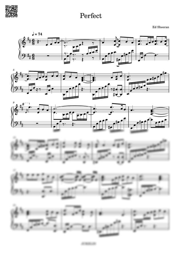 Ed sheeran - Perfect (피아노 솔로) by JUKELIN0