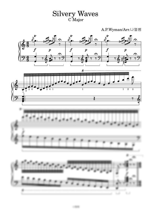 A.P.Wyman - Silvery Waves 은파 (명곡집 은파 다장조)