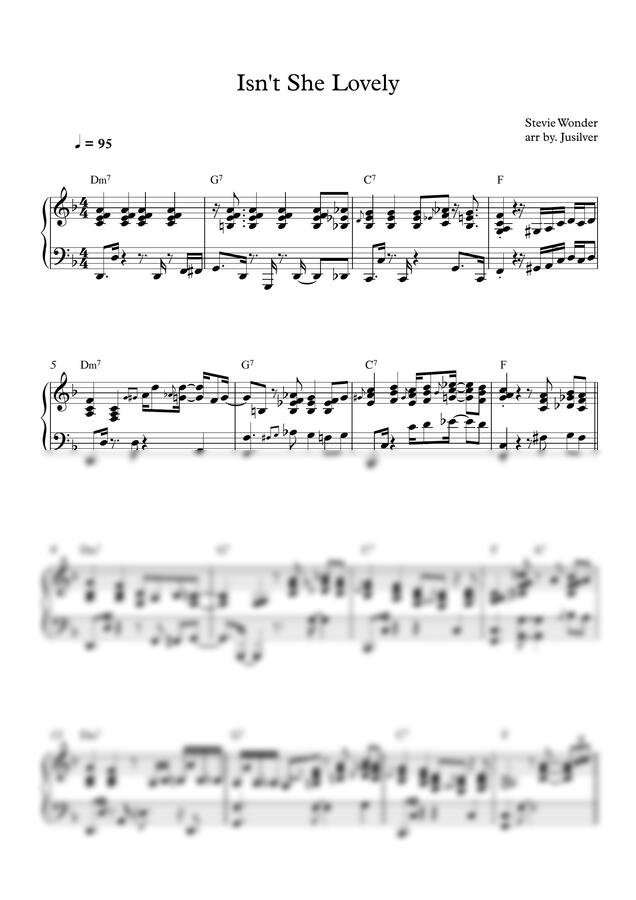 Stevie Wonder - Isn't She Lovely (펑크피아노 솔로포함)