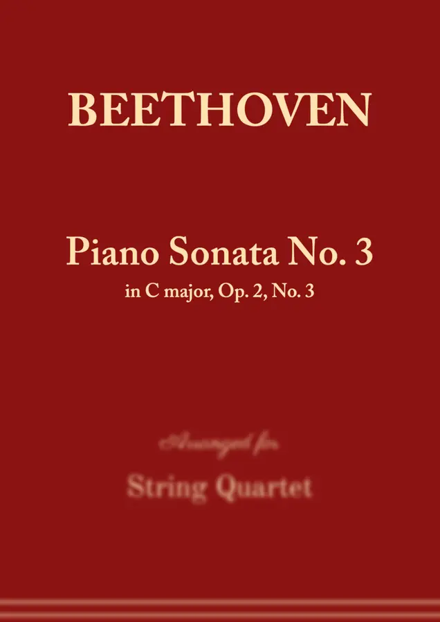 Ludwig van Beethoven / Fillipe Mendel - Piano Sonata No.3 (String Quartet) (Op.2)