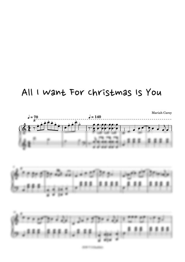 Mariah Carey - All I Want For Christmas Is You (Ckey+짧은버전) by 햅삐악보0