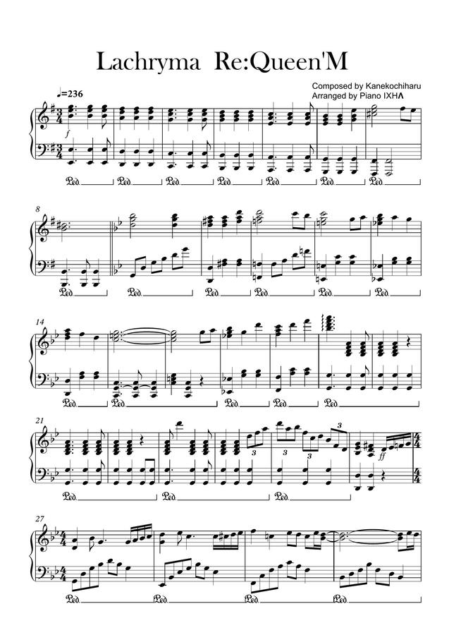 Kanekochiharu - Lachryma Re:Queen'M (Easy)