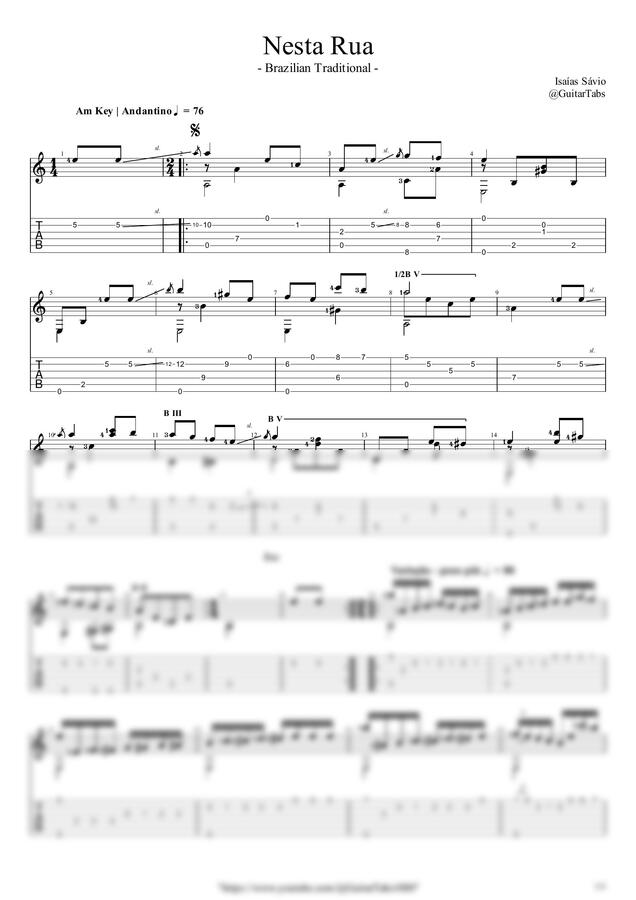 Isaias Savio - Nesta Rua by GuitarTabs0