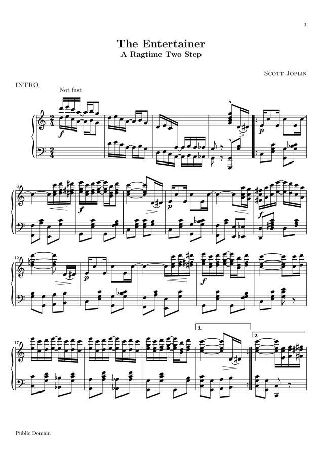 Scott Joplin - The Entertainer