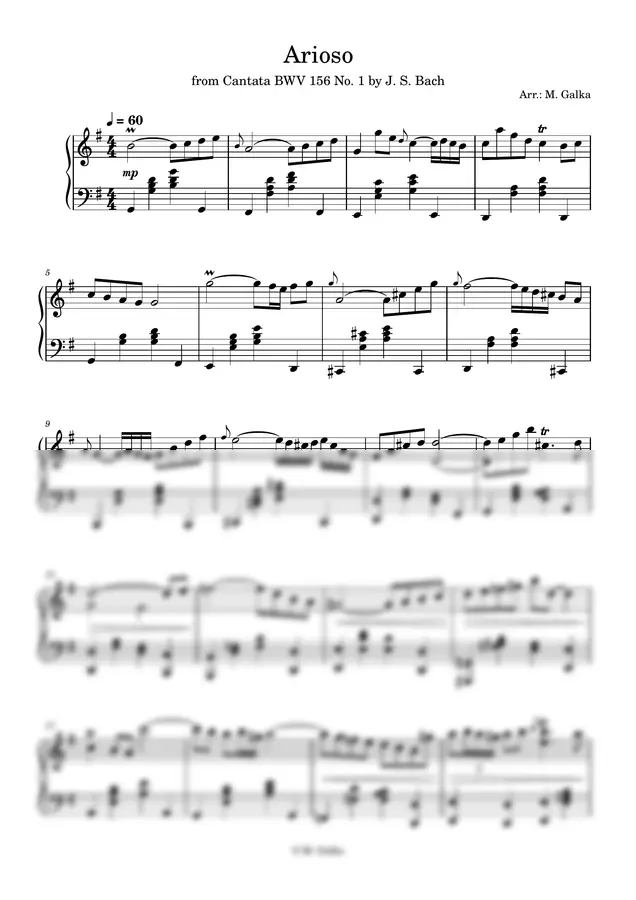 J. S. Bach - Arioso BWV 156