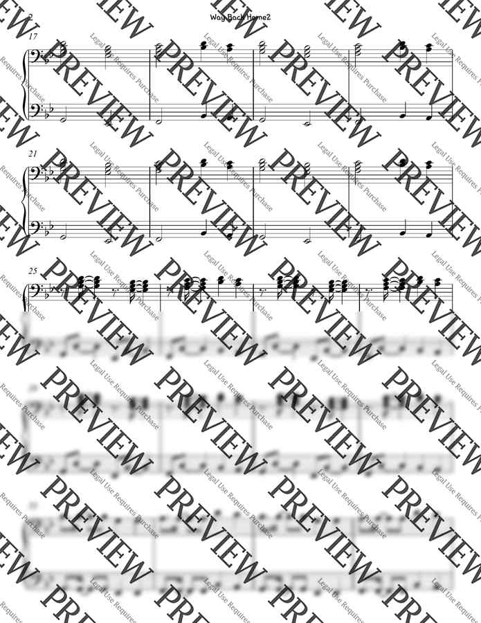 숀 (SHAUN) - Way Back Home (1 piano 4 hands) by 글로리아엘1