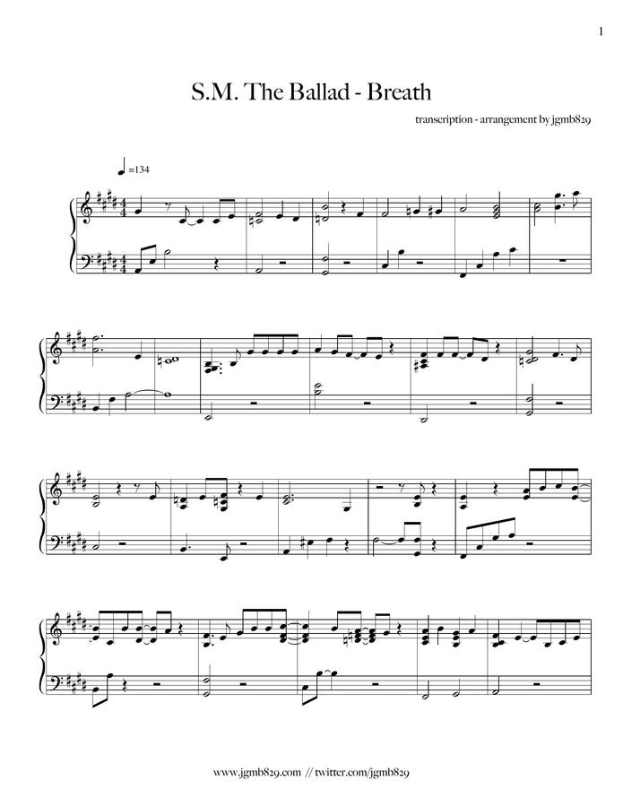  S.M. THE BALLAD  - 숨소리 (Breath) 