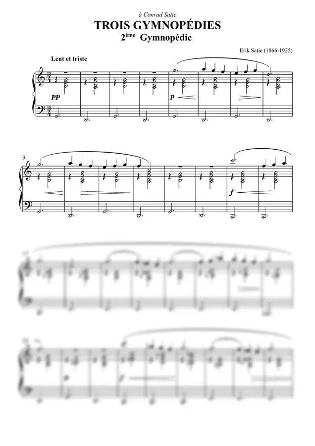 Erik Satie - Gymnopédies -2éme Gymnopédie