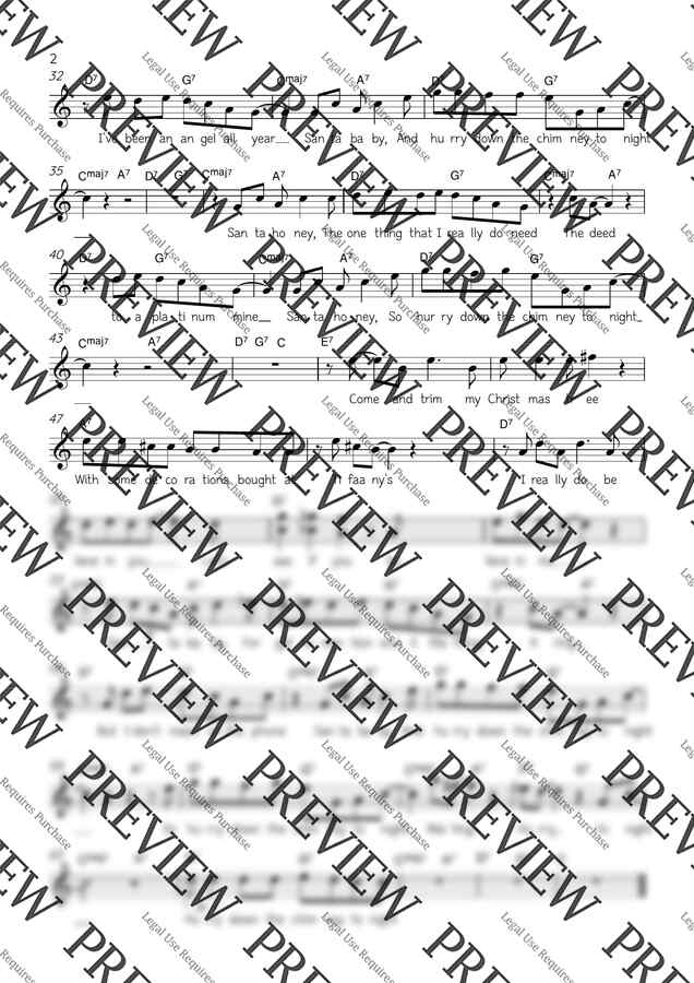 Ariana Grande - Santa Baby 보컬 멜로디 악보(Lead Sheet) (코드, 가사 포함) by AYULMUSIC PIANO STUDIO1