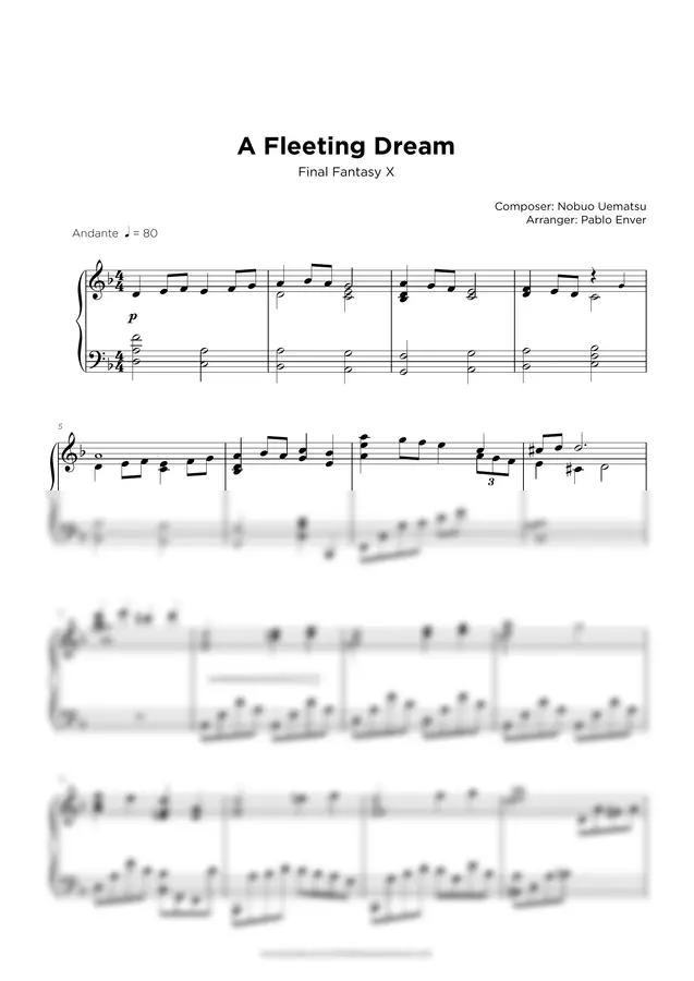 Composer: Nobuo Uematsu Arranger: Pablo Enver - A Fleeting Dream