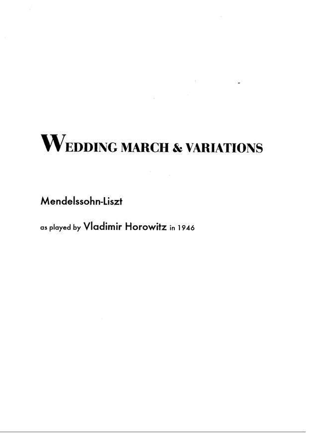 horowitz_mendelssohn wedding march