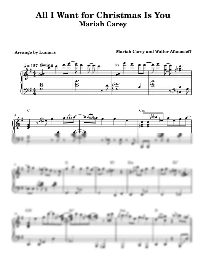 Mariah Carey - Jazz Version - All I Want for Christmas Is You
