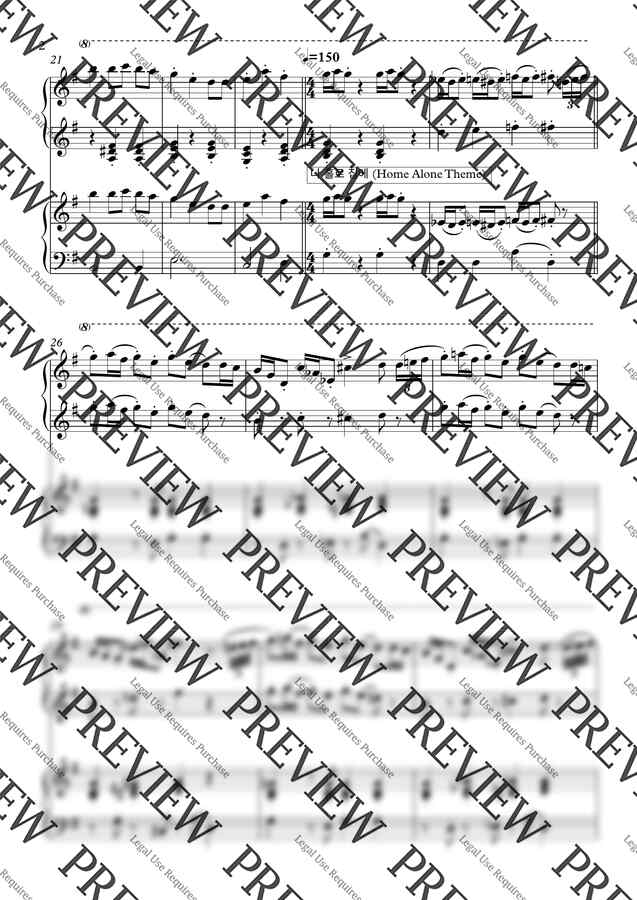 캐롤 메들리 (We Wish Your Merry Christmas, 나 홀로 집에 OST, Let It Snow) (4 hands, 어려운 악보) by 코코엘리1