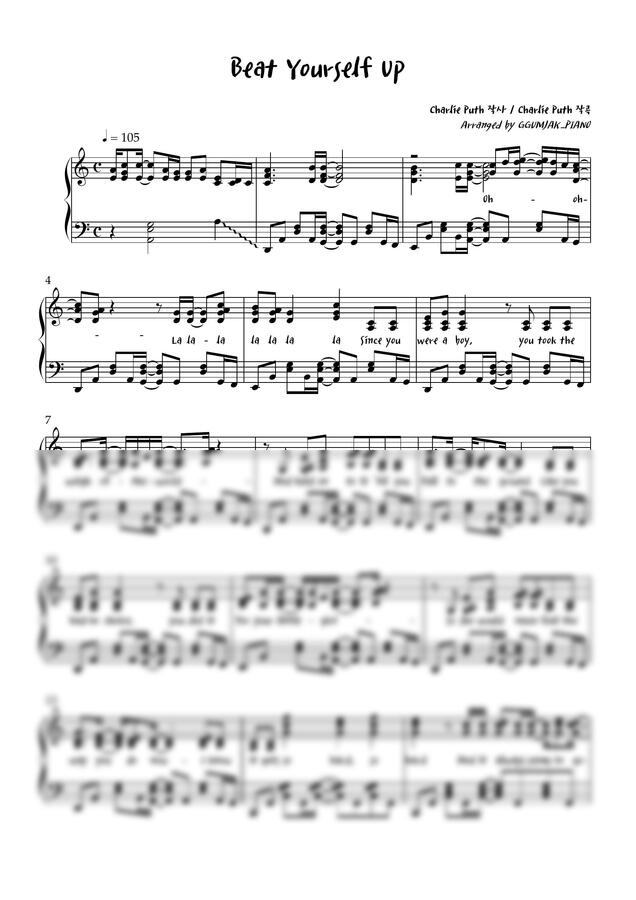 Charlie Puth - Beat Yourself Up (C Major, 다장조)0