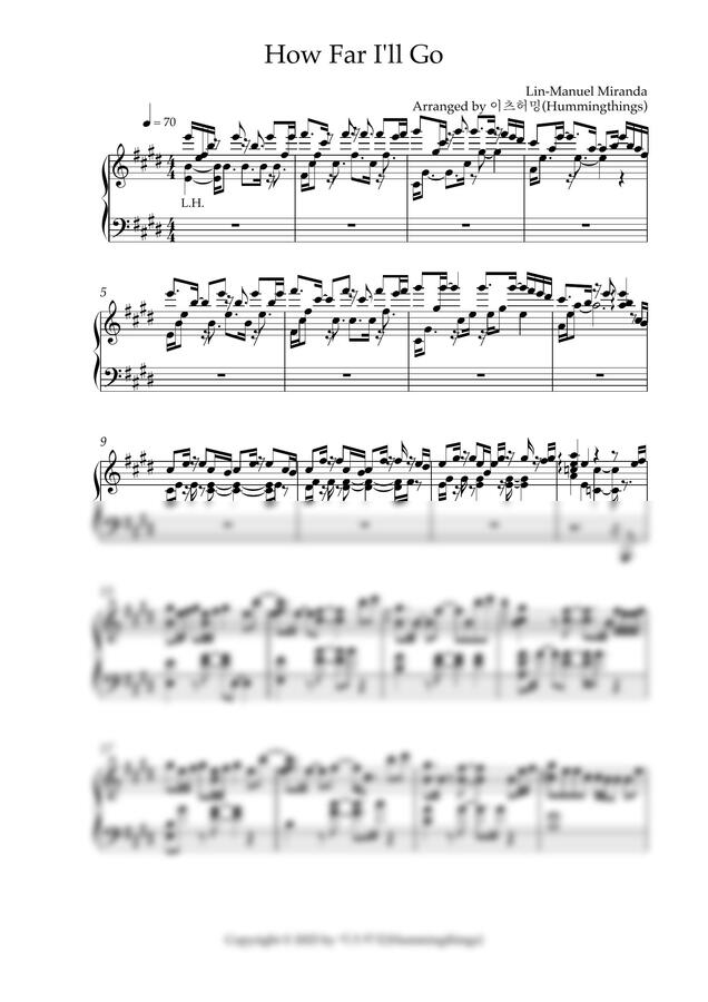 디즈니 모아나 OST - How Far I'll Go by 이츠허밍(Hummingthings)0