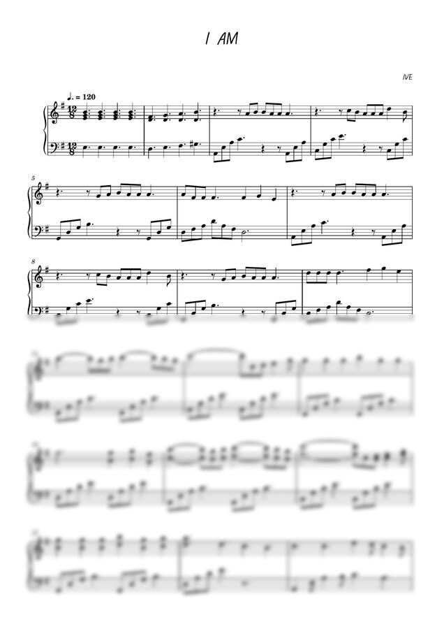 IVE - I am(Piano Solo) by 음악의 샘0