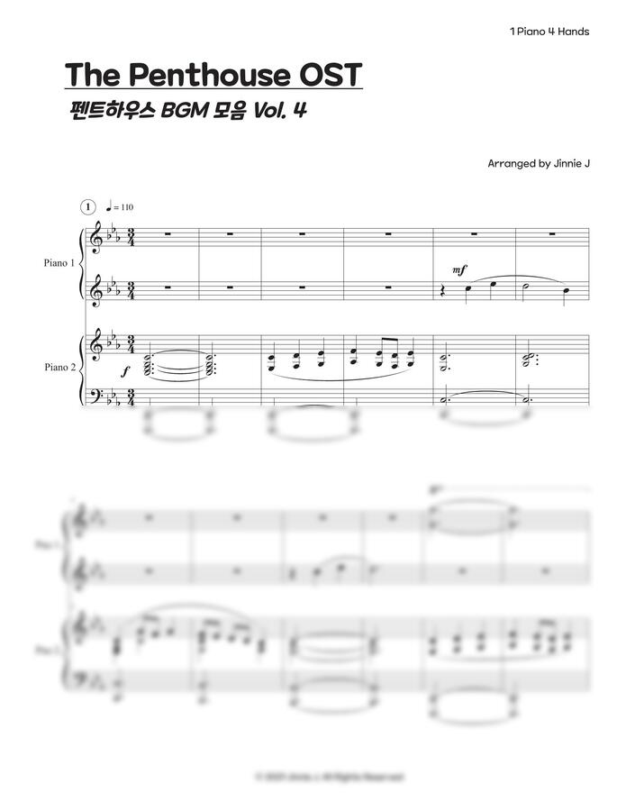 펜트하우스 OST - BGM 모음 Vol.4 (4 hands) by Jinnie J0